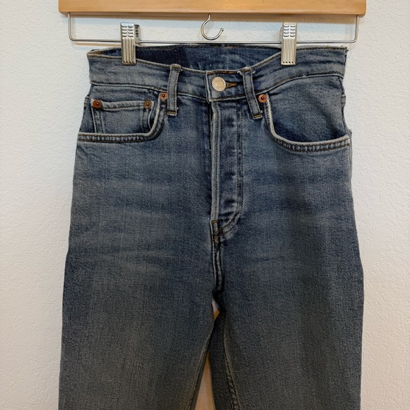 Re/done Jeans High Rise Ankle Crop Size 2 - Picture 4 of 6